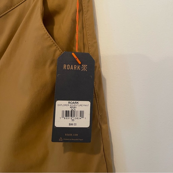 Roark Explorer Adventure Pants-Dark Khaki-Size 33 - Picture 6 of 8